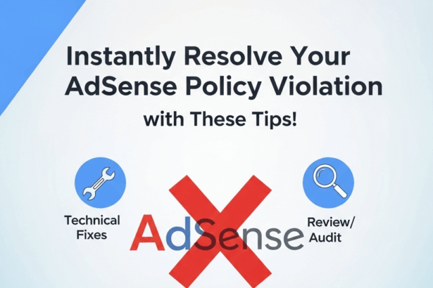 Instantly Resolve Your Google AdSense Policy Violation with These Tips!