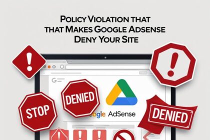 Policy Violation That Makes Google AdSense To Deny Your Site